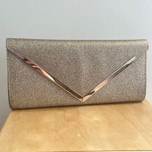 EUC Gold Glitter Clutch